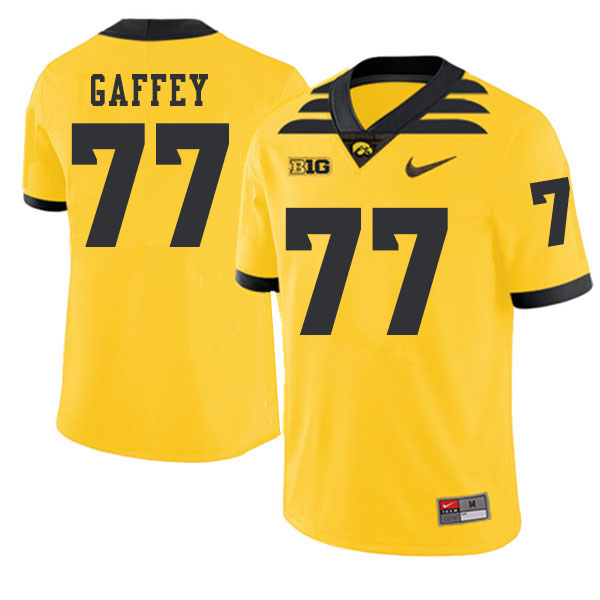 2019 Men #77 Daniel Gaffey Iowa Hawkeyes College Football Alternate Jerseys Sale-Gold